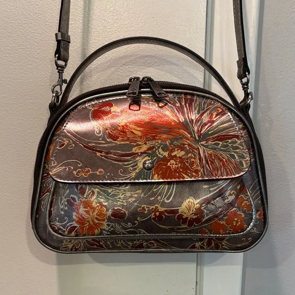 Patricia Nash Multicolor Floral Leather Shoulder Bag - Picture 9 of 10